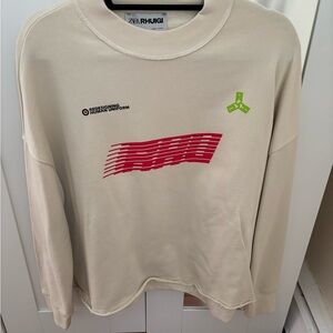 Rhude x zara beige sweatshirt